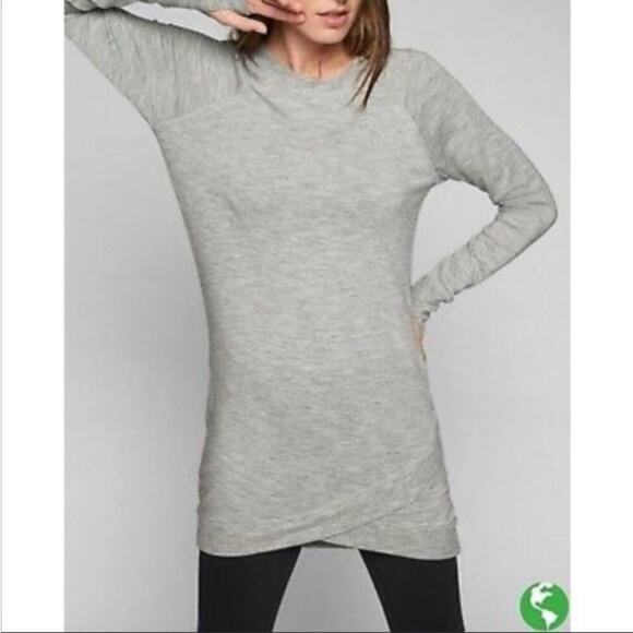 NWT * ATHLETA Criss Cross Sweatshirt Dress in Grey - Size S - Picture 16 of 16